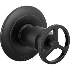 imageDelta Trinsic 6Setting Diverter Valve Trim Kit with Wheel Handle Polished Nickel Shower Handle Diverter Kit Polished Nickel T11958PN Valve Not IncludedMatte Black