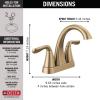imageDelta Faucet Arvo Gold Bathroom Faucet Centerset Bathroom Faucet Gold Bathroom Sink Faucet Drain Assembly Included Champagne Bronze 25840LFCZChampagne Bronze