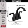 imageDelta Faucet Arvo Gold Bathroom Faucet Centerset Bathroom Faucet Gold Bathroom Sink Faucet Drain Assembly Included Champagne Bronze 25840LFCZMatte Black