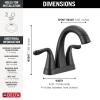 imageDelta Faucet Arvo Gold Bathroom Faucet Centerset Bathroom Faucet Gold Bathroom Sink Faucet Drain Assembly Included Champagne Bronze 25840LFCZMatte Black