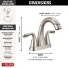 imageDelta Faucet Arvo Gold Bathroom Faucet Centerset Bathroom Faucet Gold Bathroom Sink Faucet Drain Assembly Included Champagne Bronze 25840LFCZSpotShield Brushed Nickel