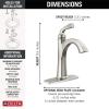 imageDelta Faucet Geist Matte Black Faucet Single Hole Faucet Black Black Faucets for Sink 1 Hole Sink Faucet Drain Assembly Included Matte Black 15864LFBLSpotShield