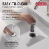 imageDelta Faucet Geist Matte Black Faucet Single Hole Faucet Black Black Faucets for Sink 1 Hole Sink Faucet Drain Assembly Included Matte Black 15864LFBLSpotShield