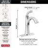 imageDelta Faucet Geist Matte Black Faucet Single Hole Faucet Black Black Faucets for Sink 1 Hole Sink Faucet Drain Assembly Included Matte Black 15864LFBLChrome