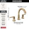 imageDelta Faucet Trinsic Pull Down Bathroom Faucet Bathroom Pull Out Faucet Gold Widespread Bathroom Faucet 3 Hole Pull Down Bathroom Sink Faucet with Magnetic Docking Champagne Bronze 3559CZPDDST