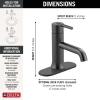 imageDelta Faucet Trinsic Single Hole Bathroom Faucet Gold Bathroom Faucet Single Handle Bathroom Faucet Metal Drain Assembly Champagne Bronze 559LFCZMPUMatte Black