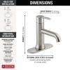 imageDelta Faucet Trinsic Single Hole Bathroom Faucet Gold Bathroom Faucet Single Handle Bathroom Faucet Metal Drain Assembly Champagne Bronze 559LFCZMPUStainless