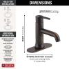 imageDelta Faucet Trinsic Single Hole Bathroom Faucet Gold Bathroom Faucet Single Handle Bathroom Faucet Metal Drain Assembly Champagne Bronze 559LFCZMPUVenetian Bronze