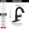 imageDelta Faucet Trinsic Single Hole Bathroom Faucet Gold Bathroom Faucet Single Handle Bathroom Sink Faucet Diamond Seal Technology Drain Assembly Champagne Bronze 558HARCZDSTMatte Black