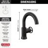 imageDelta Faucet Trinsic Single Hole Bathroom Faucet Gold Bathroom Faucet Single Handle Bathroom Sink Faucet Diamond Seal Technology Drain Assembly Champagne Bronze 558HARCZDSTMatte Black