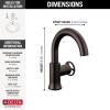 imageDelta Faucet Trinsic Single Hole Bathroom Faucet Gold Bathroom Faucet Single Handle Bathroom Sink Faucet Diamond Seal Technology Drain Assembly Champagne Bronze 558HARCZDSTVenetian Bronze