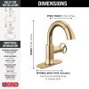 imageDelta Faucet Trinsic Single Hole Bathroom Faucet Gold Bathroom Faucet Single Handle Bathroom Sink Faucet Diamond Seal Technology Drain Assembly Champagne Bronze 558HARCZDSTChampagne Bronze