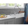 imageDelta Hazelwood Brushed Nickel Kitchen Faucet with Pull Down Sprayer and Soap Dispenser Modern Single Hole Kitchen Sink Faucet Single Handle Spotshield Stainless 19831ZSPSDDSTChrome