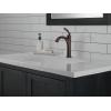 imageDelta Woodhurst Matte Black Bathroom Faucet 1 Hole Single Hole Bathroom Sink Faucet for Vanity Metal PushPop Drain Assembly Matte Black 532BLMPUDSTVenetian Bronze