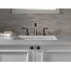 imageDelta Woodhurst Matte Black Bathroom Faucet 3 Hole 8 Inch Widespread Bathroom Sink Faucet for Vanity Metal PushPop Drain Assembly Matte Black 3532LFBLMPUVenetian Bronze