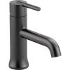 imageDelta Faucet Trinsic Single Hole Bathroom Faucet Gold Bathroom Faucet Single Handle Bathroom Faucet Metal Drain Assembly Champagne Bronze 559LFCZMPUMatte Black