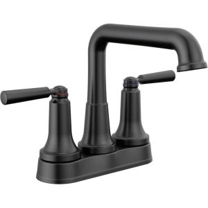 imageDelta 2536MPUDST Saylor 12 GPM Centerset Bathroom Faucet with PopUp Drain Assembly and Diamond Seal Valve Technology  Champagne BronzeMatte Black