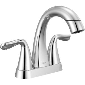 imageDelta Faucet Arvo Gold Bathroom Faucet Centerset Bathroom Faucet Gold Bathroom Sink Faucet Drain Assembly Included Champagne Bronze 25840LFCZChrome