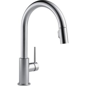 imageDelta Faucet Trinsic Gold Kitchen Faucet Kitchen Faucets with Pull Down Sprayer Kitchen Sink Faucet Gold Faucet for Kitchen Sink with Magnetic Docking Spray Head Champagne Bronze 9159CZLSDSTArctic Stainless