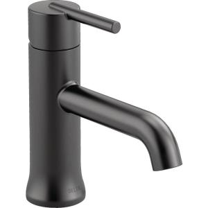 imageDelta Faucet Trinsic Single Hole Bathroom Faucet Gold Bathroom Faucet Single Handle Bathroom Faucet Metal Drain Assembly Champagne Bronze 559LFCZMPUMatte Black