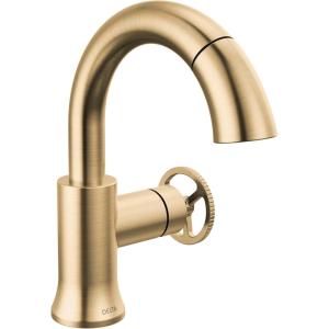 imageDelta Faucet Trinsic Single Hole Bathroom Faucet Gold Bathroom Faucet Single Handle Bathroom Sink Faucet Diamond Seal Technology Drain Assembly Champagne Bronze 558HARCZDSTChampagne Bronze