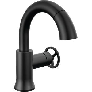 imageDelta Faucet Trinsic Single Hole Bathroom Faucet Gold Bathroom Faucet Single Handle Bathroom Sink Faucet Diamond Seal Technology Drain Assembly Champagne Bronze 558HARCZDSTMatte Black