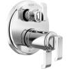 imageDelta Faucet Tetra 17T Series Gold 3Setting Integrated Diverter Valve Trim Kit Gold Diverter Valve Trim Kit Shower Trim Kit Lumicoat Champagne Bronze T27T889CZPR Valve Not IncludedLumicoat Chrome