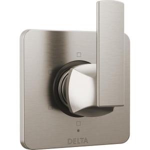 imageDelta Faucet Velum Brushed Nickel 6Setting Diverter Trim Kit Diverter Valve Kit Brushed Nickel Shower Diverter Stainless T11937SS Valve Not IncludedStainless