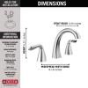 imageDelta Arvo Chrome Bathroom Faucet with Sprayer 8 Inch 3 Hole Widespread Bathroom Sink Faucet with Pull Out Sprayer PushPop Drain Chrome 35840LFPDChrome