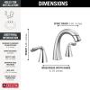 imageDelta Arvo Chrome Bathroom Faucet with Sprayer 8 Inch 3 Hole Widespread Bathroom Sink Faucet with Pull Out Sprayer PushPop Drain Chrome 35840LFPDChrome