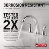 imageDelta Arvo Chrome Bathroom Faucet with Sprayer 8 Inch 3 Hole Widespread Bathroom Sink Faucet with Pull Out Sprayer PushPop Drain Chrome 35840LFPDChrome
