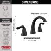 imageDelta Arvo Chrome Bathroom Faucet with Sprayer 8 Inch 3 Hole Widespread Bathroom Sink Faucet with Pull Out Sprayer PushPop Drain Chrome 35840LFPDMatte Black