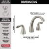 imageDelta Arvo Chrome Bathroom Faucet with Sprayer 8 Inch 3 Hole Widespread Bathroom Sink Faucet with Pull Out Sprayer PushPop Drain Chrome 35840LFPDSpotShield Brushed Nickel