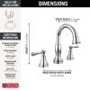imageDelta Faucet Cassidy Pull Down Bathroom Faucet Bathroom Pull Out Faucet Chrome Widespread Bathroom Faucet 3 Hole with Pull Down Sprayer Bathroom Sink Faucet Magnetic Docking Chrome 3597PDDSTChrome