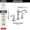 imageDelta Faucet Cassidy Pull Down Bathroom Faucet Bathroom Pull Out Faucet Chrome Widespread Bathroom Faucet 3 Hole with Pull Down Sprayer Bathroom Sink Faucet Magnetic Docking Chrome 3597PDDSTChrome