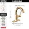 imageDelta Faucet Trinsic Pull Down Bathroom Faucet Bathroom Pull Out Faucet Brushed Nickel Single Hole Bathroom Faucet with Pull Down Bathroom Sink Faucet Magnetic Docking Stainless 559HARSSPDDSTChampagne Bronze