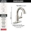 imageDelta Faucet Trinsic Pull Down Bathroom Faucet Bathroom Pull Out Faucet Brushed Nickel Single Hole Bathroom Faucet with Pull Down Bathroom Sink Faucet Magnetic Docking Stainless 559HARSSPDDSTStainless