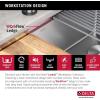 imageDELTA FAUCET 95A93225SSS Lorelai Workstation Kitchen Sink Dropin Top Mount Stainless Steel Single Bowl with WorkFlow Ledge and Chefs Kit of 5 Accessories32in