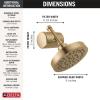 imageDelta Faucet 5Setting Shower Head Chrome with Clarifi Standard Shower Filter Attachment with FilterChampagne Bronze