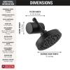 imageDelta Faucet 5Setting Shower Head Chrome with Clarifi Standard Shower Filter Attachment with FilterMatte Black