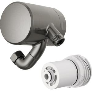 imageDelta Faucet 5Setting H2Okinetic Shower Head Oil Rubbed Bronze with Clarifi Premium Shower Filter Attachment with FilterBlack Stainless