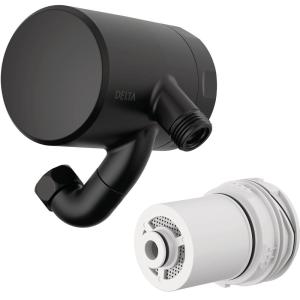 imageDelta Faucet 5Setting H2Okinetic Shower Head Oil Rubbed Bronze with Clarifi Premium Shower Filter Attachment with FilterMatte Black