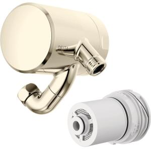 imageDelta Faucet 5Setting H2Okinetic Shower Head Oil Rubbed Bronze with Clarifi Premium Shower Filter Attachment with FilterPolished Nickel