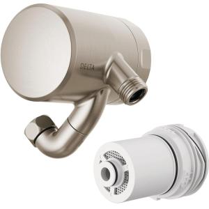 imageDelta Faucet 5Setting H2Okinetic Shower Head Oil Rubbed Bronze with Clarifi Premium Shower Filter Attachment with FilterStainless
