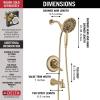 imageDelta Faucet Linden 17 Series DualFunction Tub and Shower Trim Kit Shower Faucet with 4Spray In2ition 2in1 Dual Hand Held Shower Head with Hose Venetian Bronze T17494RBI Valve Not IncludedChampagne Bronze
