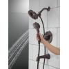 imageDelta Faucet Linden 17 Series DualFunction Tub and Shower Trim Kit Shower Faucet with 4Spray In2ition 2in1 Dual Hand Held Shower Head with Hose Venetian Bronze T17494RBI Valve Not IncludedVenetian Bronze