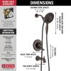 imageDelta Faucet Linden 17 Series DualFunction Tub and Shower Trim Kit Shower Faucet with 4Spray In2ition 2in1 Dual Hand Held Shower Head with Hose Venetian Bronze T17494RBI Valve Not IncludedVenetian Bronze