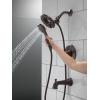 imageDelta Faucet Linden 17 Series DualFunction Tub and Shower Trim Kit Shower Faucet with 4Spray In2ition 2in1 Dual Hand Held Shower Head with Hose Venetian Bronze T17494RBI Valve Not IncludedVenetian Bronze