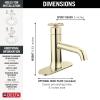 imageDelta Trinsic Touchless 1Hole Bathroom Faucet Touch On Technology Brushed Nickel Trinsic Single Hole Bathroom Sink Faucet with Wheel Handle Metal PushPop Drain Assembly Stainless 558TSSMPUDSTBrilliance Polished Nickel