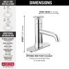 imageDelta Trinsic Touchless 1Hole Bathroom Faucet Touch On Technology Brushed Nickel Trinsic Single Hole Bathroom Sink Faucet with Wheel Handle Metal PushPop Drain Assembly Stainless 558TSSMPUDSTChrome